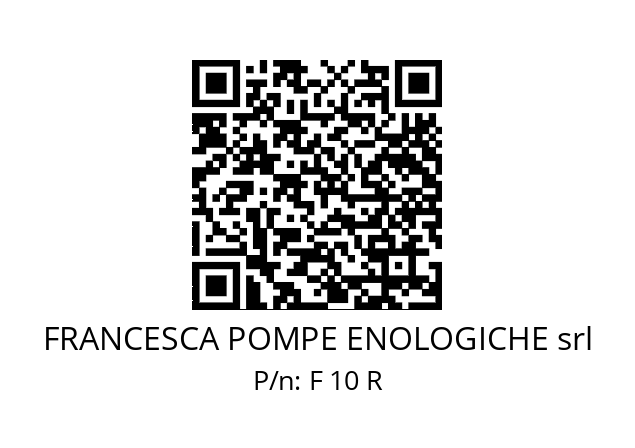   FRANCESCA POMPE ENOLOGICHE srl F 10 R