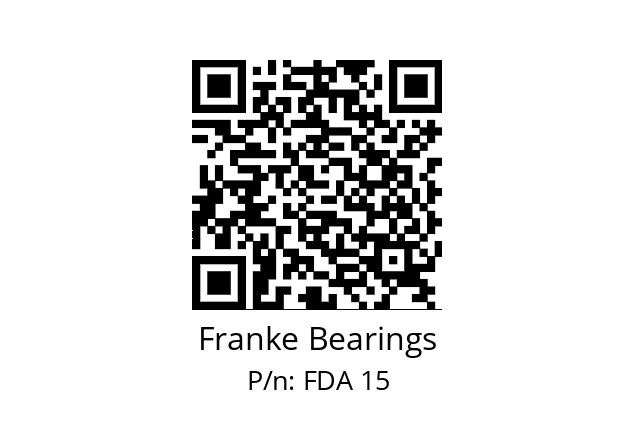   Franke Bearings FDA 15