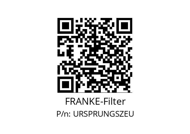   FRANKE-Filter URSPRUNGSZEU