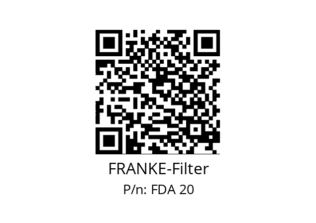   FRANKE-Filter FDA 20