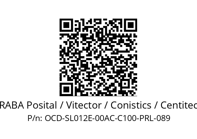   FRABA Posital / Vitector / Conistics / Centitech OCD-SL012E-00AC-C100-PRL-089