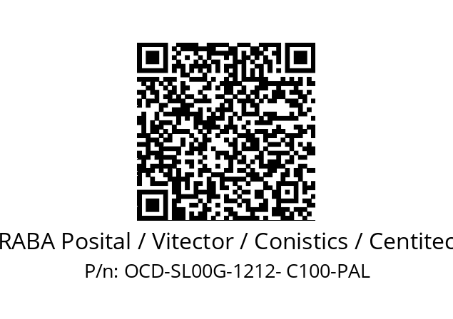   FRABA Posital / Vitector / Conistics / Centitech OCD-SL00G-1212- C100-PAL