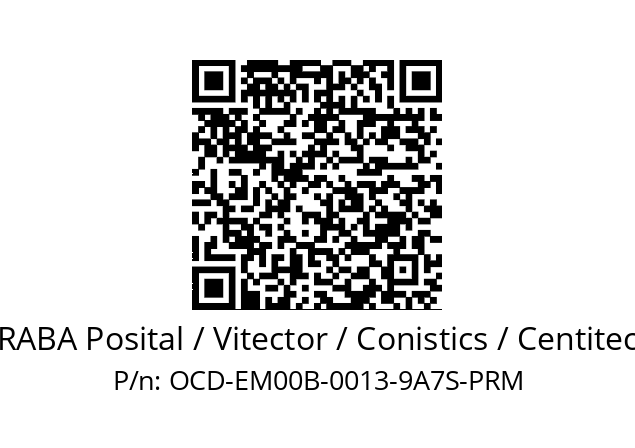   FRABA Posital / Vitector / Conistics / Centitech OCD-EM00B-0013-9A7S-PRM