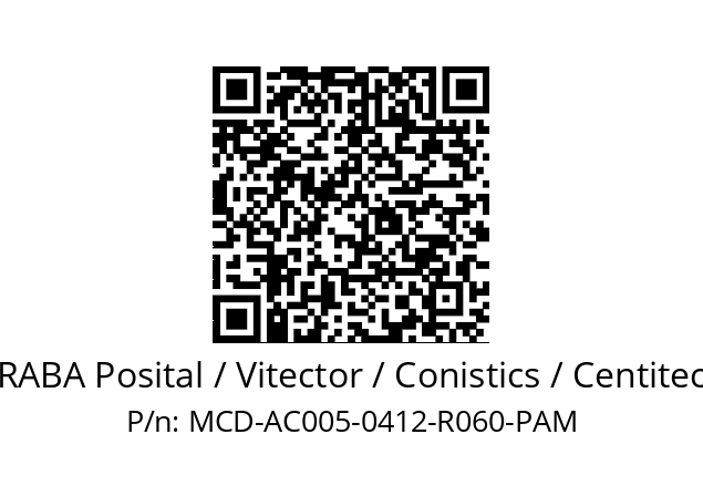   FRABA Posital / Vitector / Conistics / Centitech MCD-AC005-0412-R060-PAM