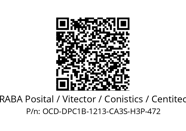   FRABA Posital / Vitector / Conistics / Centitech OCD-DPC1B-1213-CA3S-H3P-472