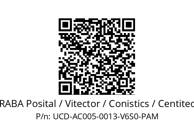   FRABA Posital / Vitector / Conistics / Centitech UCD-AC005-0013-V6S0-PAM