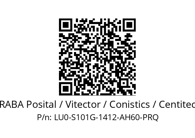   FRABA Posital / Vitector / Conistics / Centitech LU0-S101G-1412-AH60-PRQ