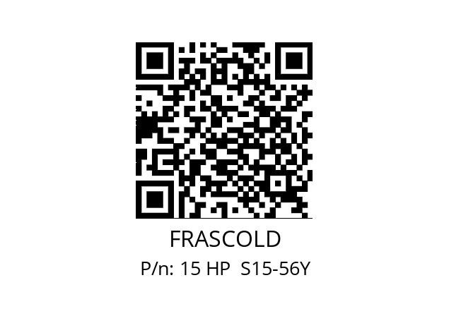   FRASCOLD 15 HP  S15-56Y