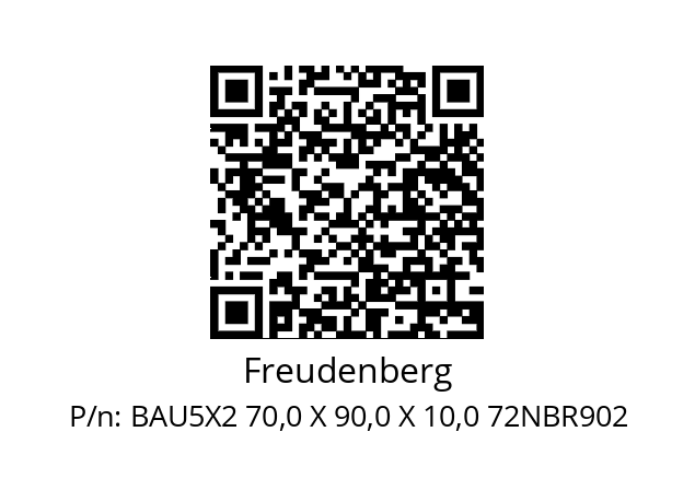   Freudenberg BAU5X2 70,0 X 90,0 X 10,0 72NBR902