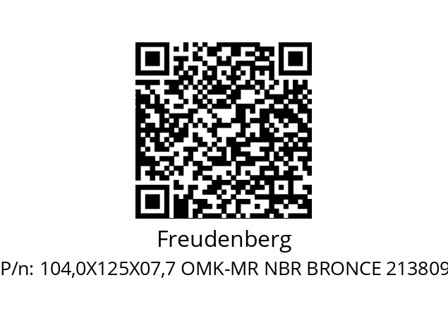   Freudenberg 104,0X125X07,7 OMK-MR NBR BRONCE 213809