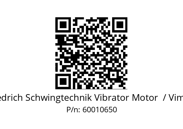   Friedrich Schwingtechnik Vibrator Motor  / Vimarc 60010650