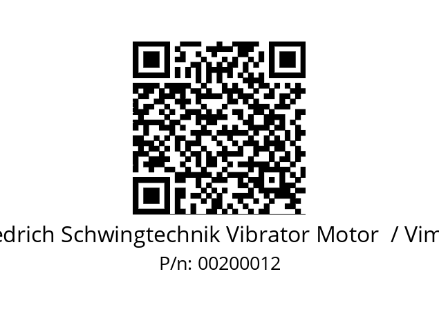   Friedrich Schwingtechnik Vibrator Motor  / Vimarc 00200012