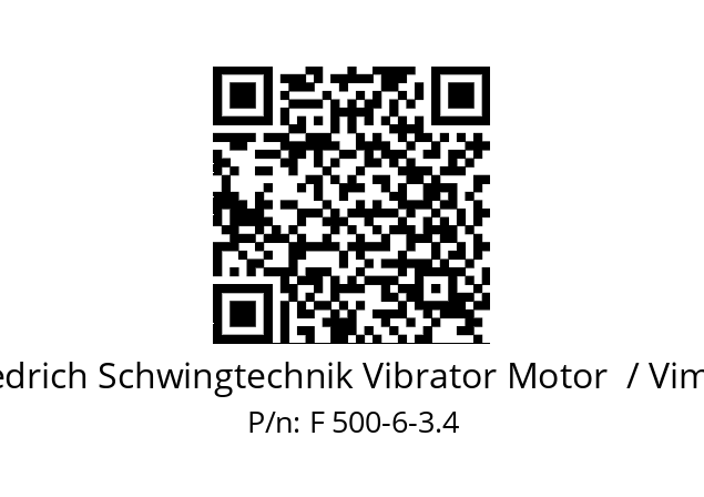   Friedrich Schwingtechnik Vibrator Motor  / Vimarc F 500-6-3.4