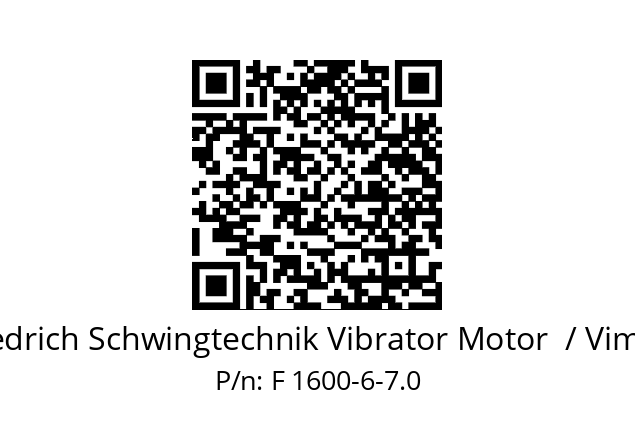   Friedrich Schwingtechnik Vibrator Motor  / Vimarc F 1600-6-7.0