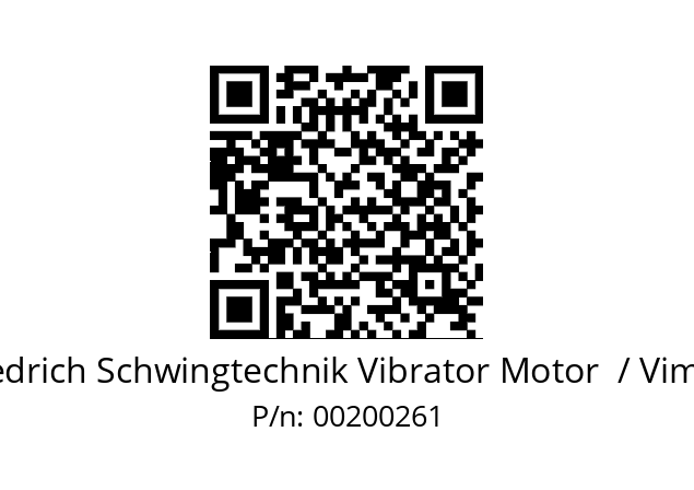   Friedrich Schwingtechnik Vibrator Motor  / Vimarc 00200261