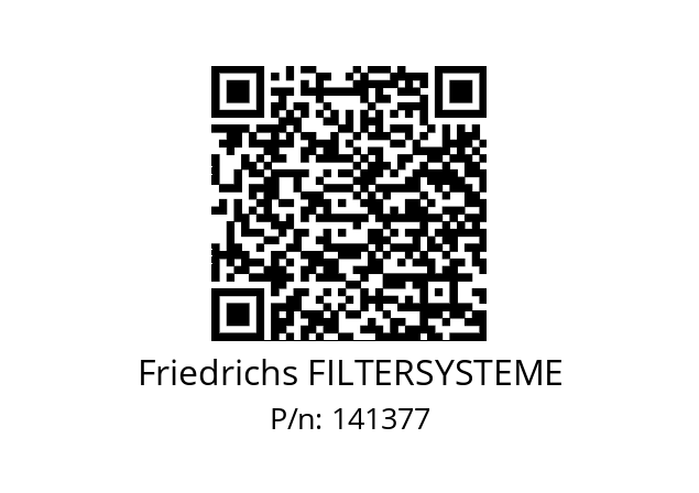  FE B50.025.L2-P Friedrichs FILTERSYSTEME 141377