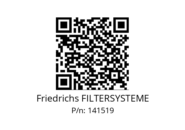   Friedrichs FILTERSYSTEME 141519