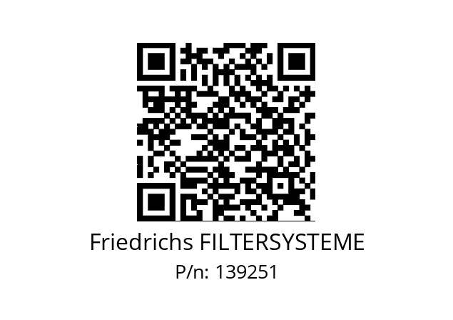   Friedrichs FILTERSYSTEME 139251