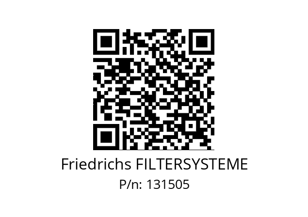   Friedrichs FILTERSYSTEME 131505