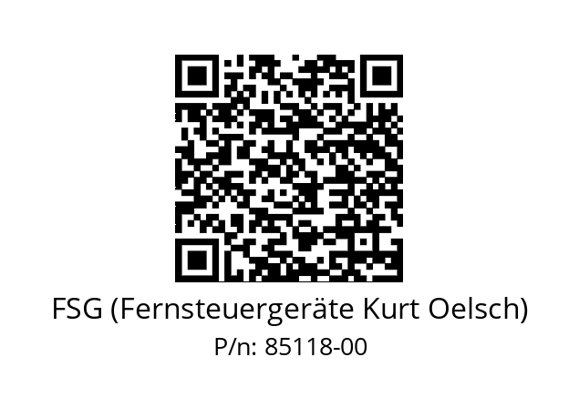   FSG (Fernsteuergeräte Kurt Oelsch) 85118-00