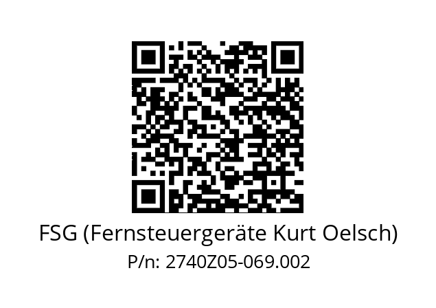 Wegsensor  FSG (Fernsteuergeräte Kurt Oelsch) 2740Z05-069.002