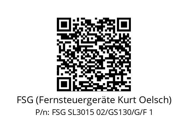   FSG (Fernsteuergeräte Kurt Oelsch) FSG SL3015 02/GS130/G/F 1