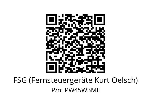   FSG (Fernsteuergeräte Kurt Oelsch) PW45W3MII