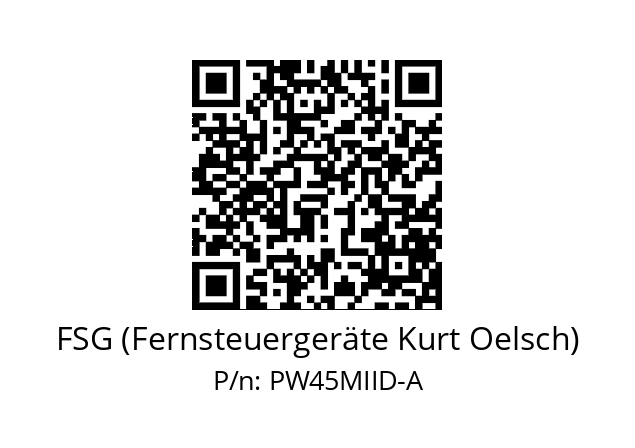   FSG (Fernsteuergeräte Kurt Oelsch) PW45MIID-A