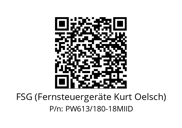   FSG (Fernsteuergeräte Kurt Oelsch) PW613/180-18MIID