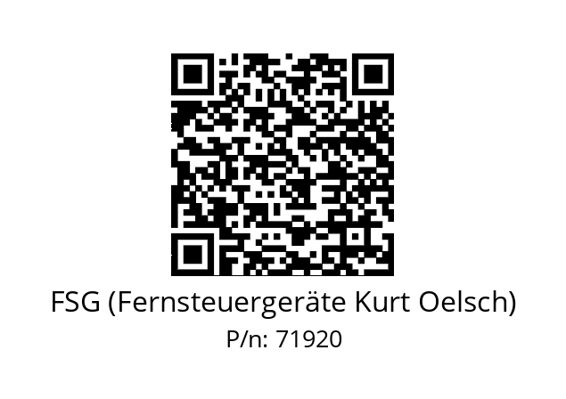   FSG (Fernsteuergeräte Kurt Oelsch) 71920