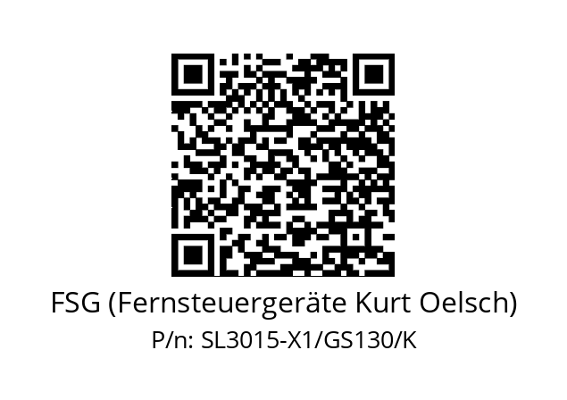   FSG (Fernsteuergeräte Kurt Oelsch) SL3015-X1/GS130/K