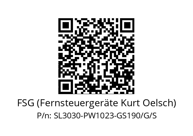   FSG (Fernsteuergeräte Kurt Oelsch) SL3030-PW1023-GS190/G/S