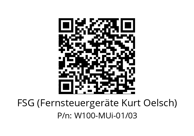   FSG (Fernsteuergeräte Kurt Oelsch) W100-MUi-01/03