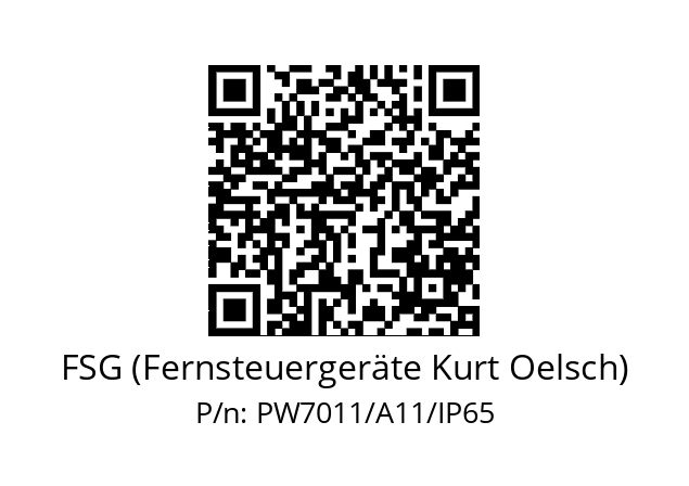   FSG (Fernsteuergeräte Kurt Oelsch) PW7011/A11/IP65