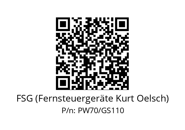   FSG (Fernsteuergeräte Kurt Oelsch) PW70/GS110