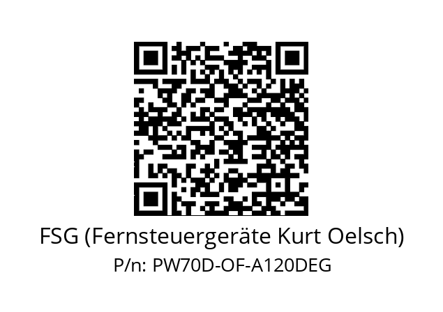   FSG (Fernsteuergeräte Kurt Oelsch) PW70D-OF-A120DEG