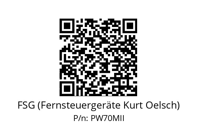   FSG (Fernsteuergeräte Kurt Oelsch) PW70MII