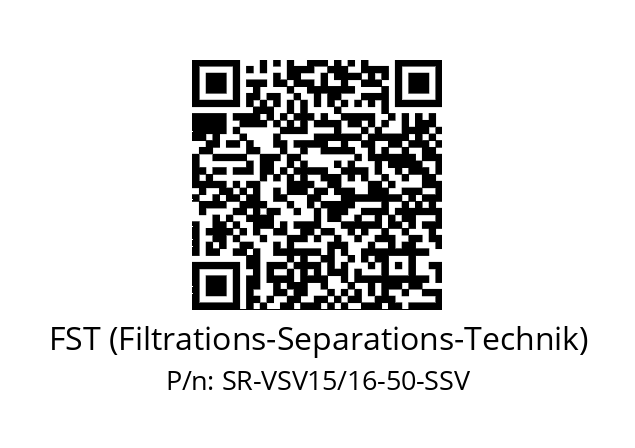   FST (Filtrations-Separations-Technik) SR-VSV15/16-50-SSV