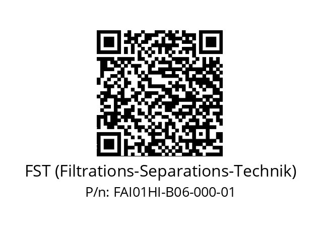   FST (Filtrations-Separations-Technik) FAI01HI-B06-000-01