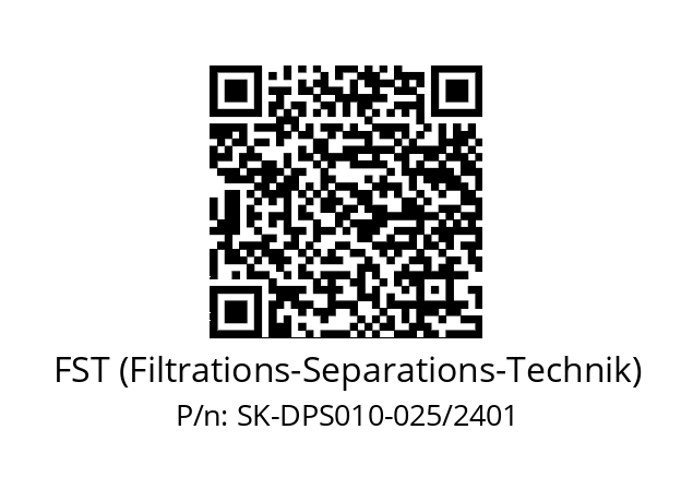   FST (Filtrations-Separations-Technik) SK-DPS010-025/2401