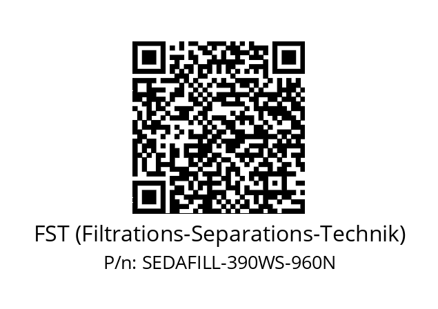   FST (Filtrations-Separations-Technik) SEDAFILL-390WS-960N