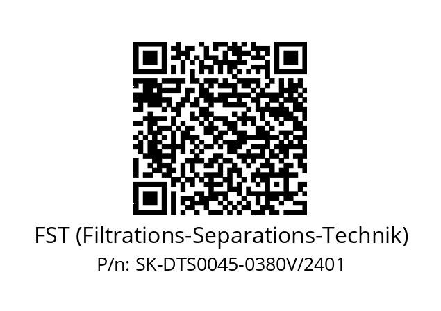   FST (Filtrations-Separations-Technik) SK-DTS0045-0380V/2401