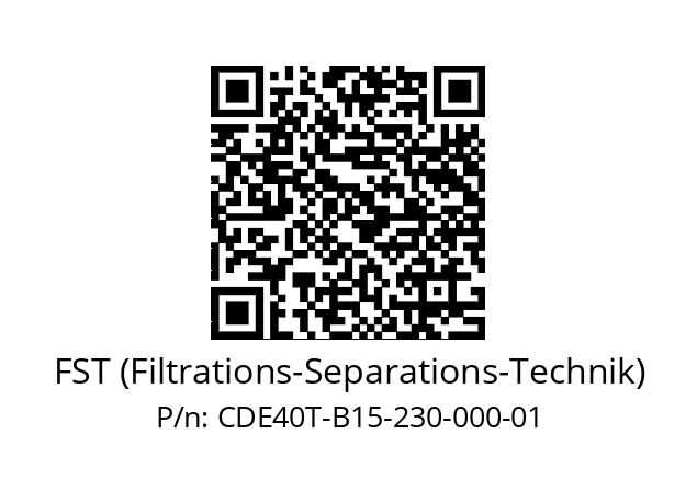   FST (Filtrations-Separations-Technik) CDE40T-B15-230-000-01