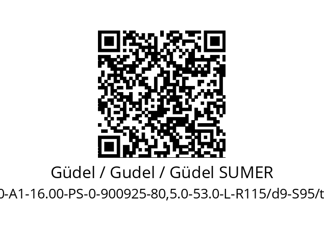   Güdel / Gudel / Güdel SUMER HPG060-A1-16.00-PS-0-900925-80,5.0-53.0-L-R115/d9-S95/t4,8-d19xL49