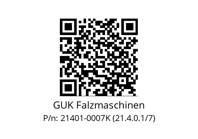   GUK Falzmaschinen 21401-0007K (21.4.0.1/7)