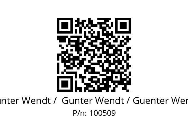   Günter Wendt /  Gunter Wendt / Guenter Wendt 100509