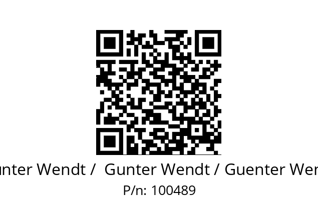   Günter Wendt /  Gunter Wendt / Guenter Wendt 100489