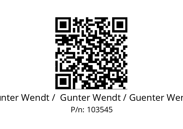   Günter Wendt /  Gunter Wendt / Guenter Wendt 103545