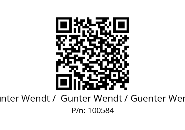   Günter Wendt /  Gunter Wendt / Guenter Wendt 100584