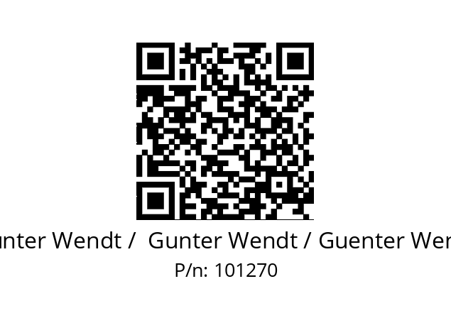   Günter Wendt /  Gunter Wendt / Guenter Wendt 101270